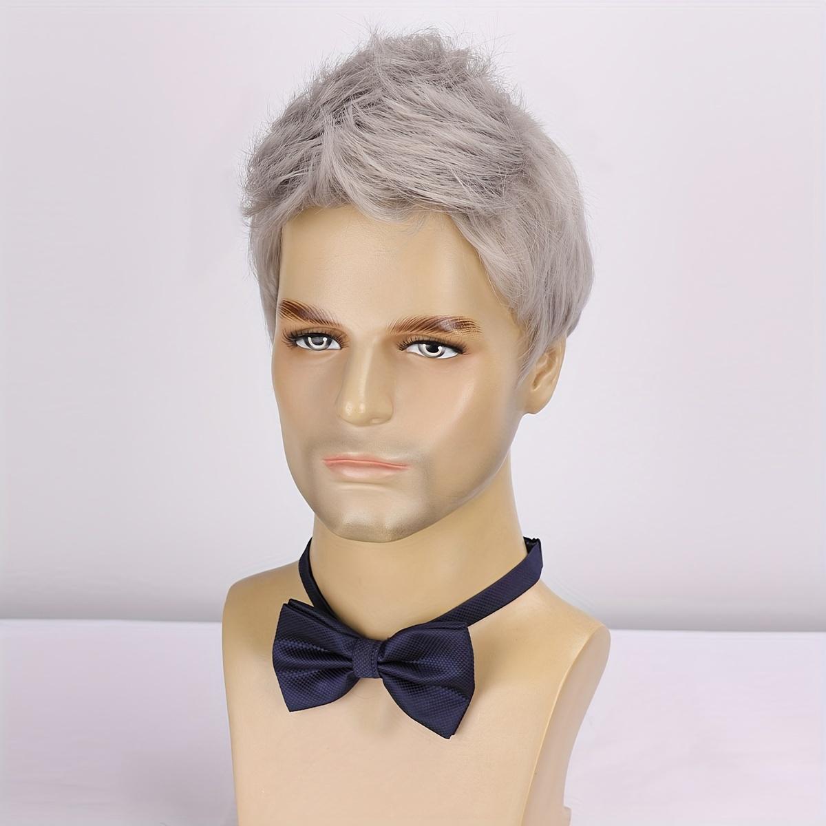 6 Inch Looking Men Short Hair Wigs Handsome Male Daily Costume Wigs Synthetic Fiber Wigs Hair Replacement Wigs