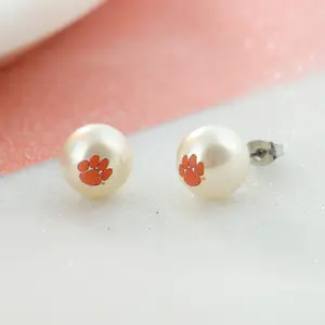 Clemson Logo Stud Earrings - Perfect for Any Occasion