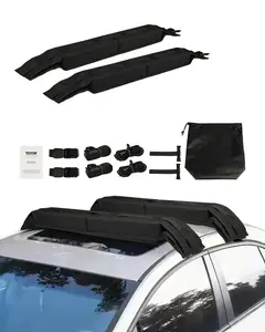 【Summervibes】VEVOR Soft Roof Rack Pads, 31.5" Universal Car Roof Rack Pad, 176LBS Load Capacity Luggage Kayak Carrier with 4 Tie-Down Straps,  2 Quick Loop Straps & Storage Bag for SUP Canoe Snowboard Paddle Board