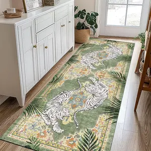 Tiger Pattern Non-slip Floor Mat, 1 Count Modern Casual Soft Floor Carpet, Decorative Area Rug for Home Living Room Bedroom Hotel