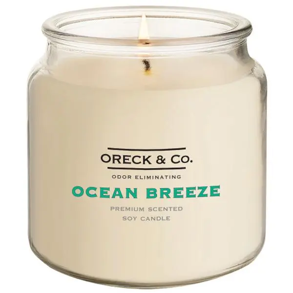 David Oreck Pure Air Odor Eliminating 16oz Soy Candle - Ocean Breeze Fragrance