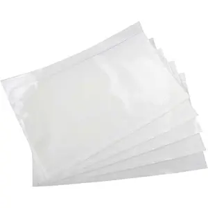 7.5" x 5.5" Packing List Pouches, 100 Pack Clear Adhesive Top Loading Shipping Label Envelopes