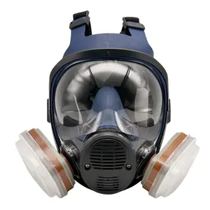 Reusable Full Face Mask with Double Filter, 19 in 1 Full Face Mask, Safety Mask for Painting, Woodworking, Construction, Grinding, Chemical