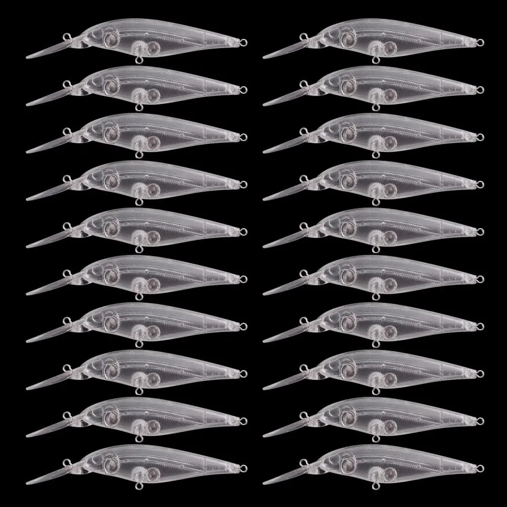 20pcs Blank Hard Lures Kit Unpainted Fishing Baits Sets Crankbait Wobblers Freshwater Fish Lure
