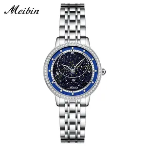 Women's Watch - Starry Sky Compass Dial, Stainless Steel Bracelet