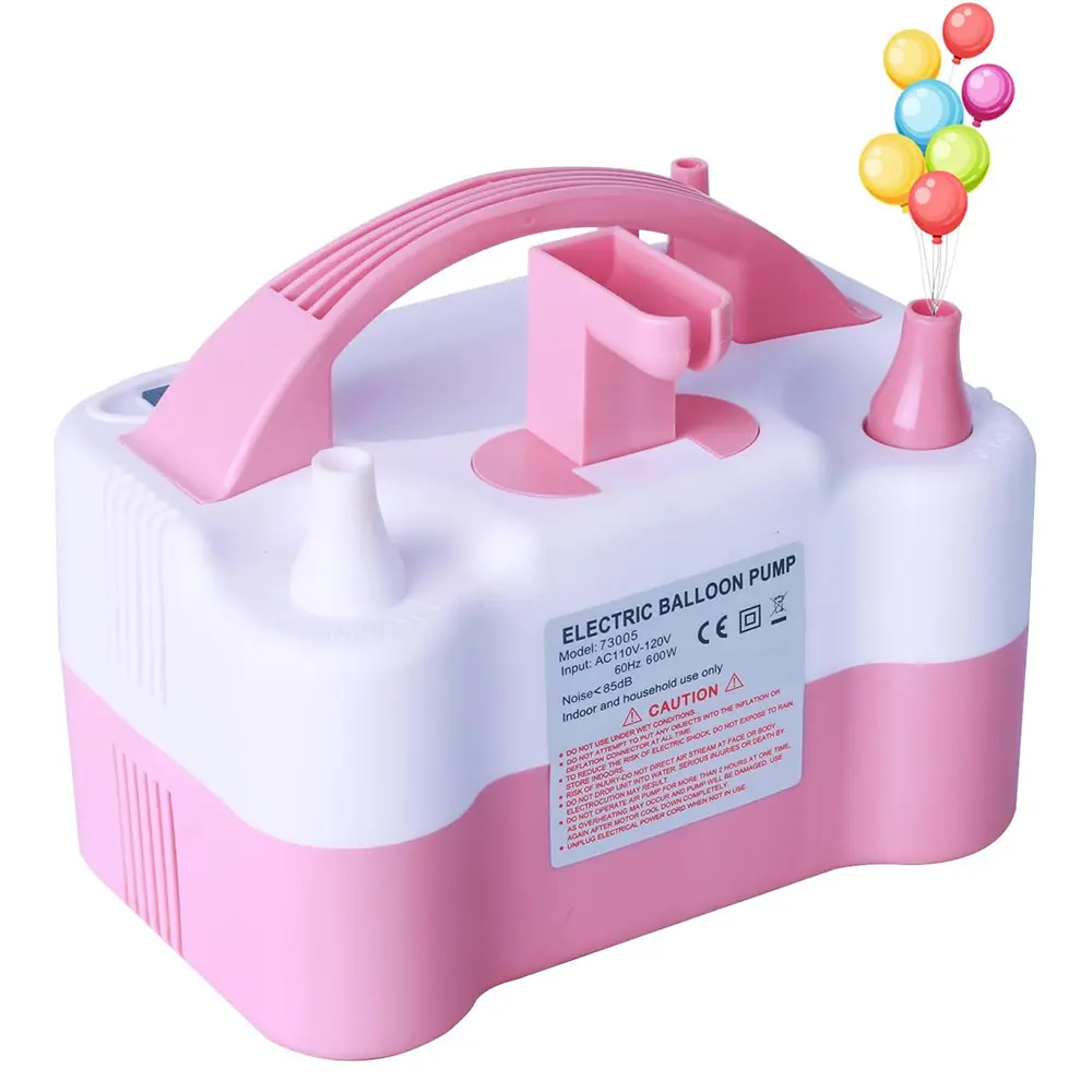 Synthetic Durable Electric Balloon Pump with Strapping Tool Combo, Compact Portable Size Time-Saving Dual-Nozzle Air Blower Inflator for Party Events & Decorating (US Plug), Compact And Portable