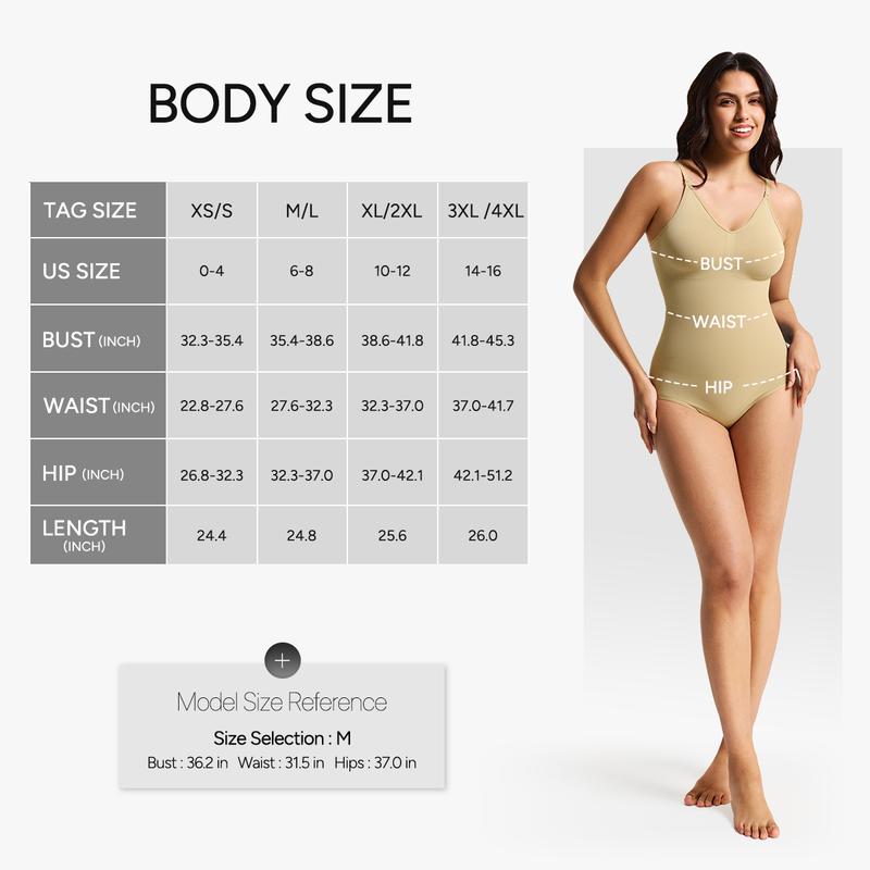 [MAX] Nebility Women's Seamless Vneck Shapewear - Basic Comfortable Sleeveless Camisole, Stretchy Bodysuit with Gentle Tummy Support, Minimalist Womenswear Compression TikTokShopBlackFriday