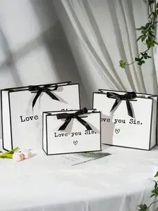 Elegant Foldable Handbag with Clip Handle, Custom Wedding Gift Bag, Bridal Shower Gift, Bridesmaid Gift Box, Birthday Party Favor, Graduation Present, Gift Box Design