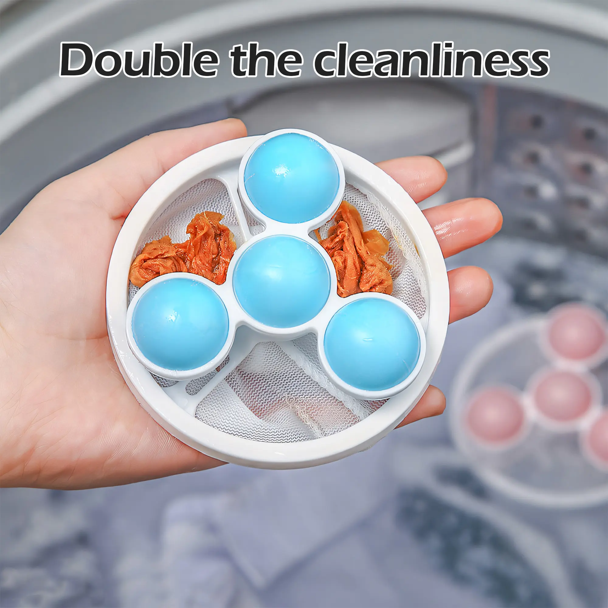 3 Counts Washing Machine Filter Bag, pet hair catcher with random color, reusable for 50+ washes Laundry Room Laundry Pods