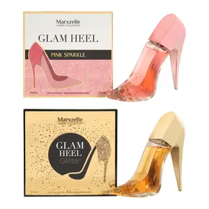 Bundle of Glam Heel Pink Sparkle and Glam Heel Glitter Perfume for Women 90ml Eau de Parfum Marxzelle Designer Perfumes