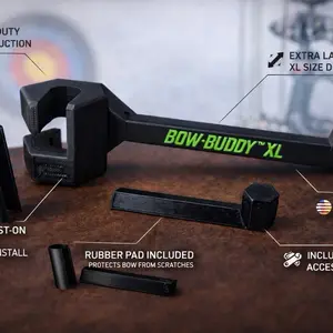 Twist-On 3.0 “XL” Bow Buddy – Nearly Universal Bow Hanger for Trucks & SUVs - Printed from ASA will not melt/warp– Spacer Ring Included | 20% Stronger | Quick No-Tool Install