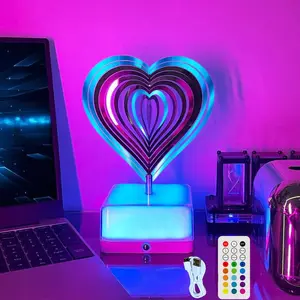 USB Powered Rotating Night Light, 1 Count 16 Colors Gradient Ambient Light with Remote Control, Decorative Light for Bedroom, Living Room, Hallway