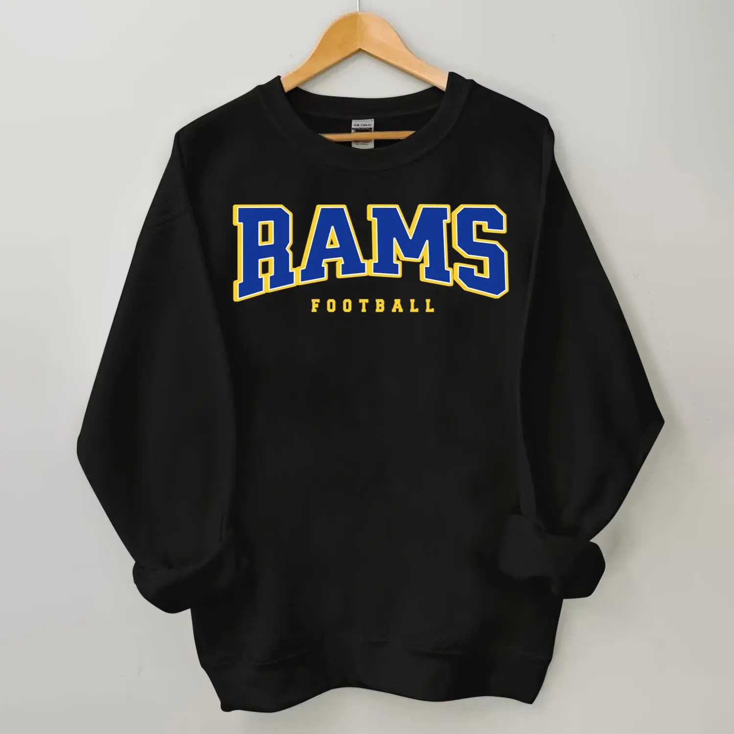 Rams Vintage Football Sweatshirt, Retro Game Day Crewneck Fan Apparel
