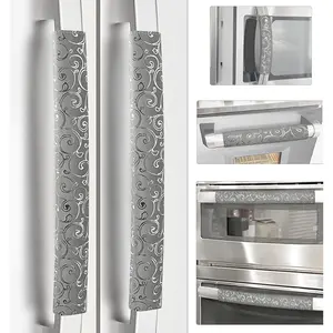 Refrigerator Door Handle Covers, Set of 6, Non-Slip Fridge Handle Covers, Washable Appliance Handle Covers, Keep Your Kitchen Clean, Microwave Oven Dishwasher Handle Protector(Gray,  )