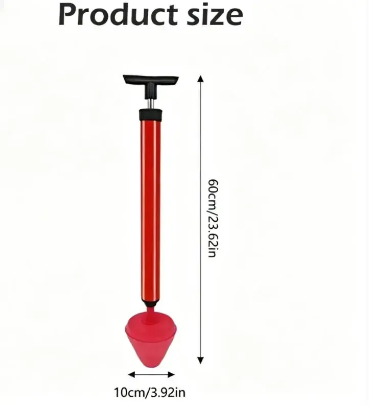 Universal Air Pressure Plunger & Drain Blaster Tool. Long Handle Pipe Unclogger for Clogged Toilet, Bathroom Floor Drain and Kitchen Sink. Heavy Duty Blockage Removal. summervibes️ clog remover tool