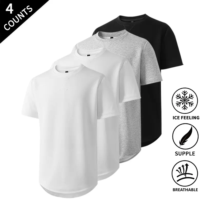 4-Pack Men’s Summer Vibes Ice Cool T-Shirts Value Pack — Ultra-Soft, Breathable Crew-Neck Shirts for Everyday Wear