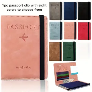 1pc RFID passport holder, travel wallet with airplane design, lightweight and foldable, suitable for business and leisure use, business and leisure wallet, durable wallet