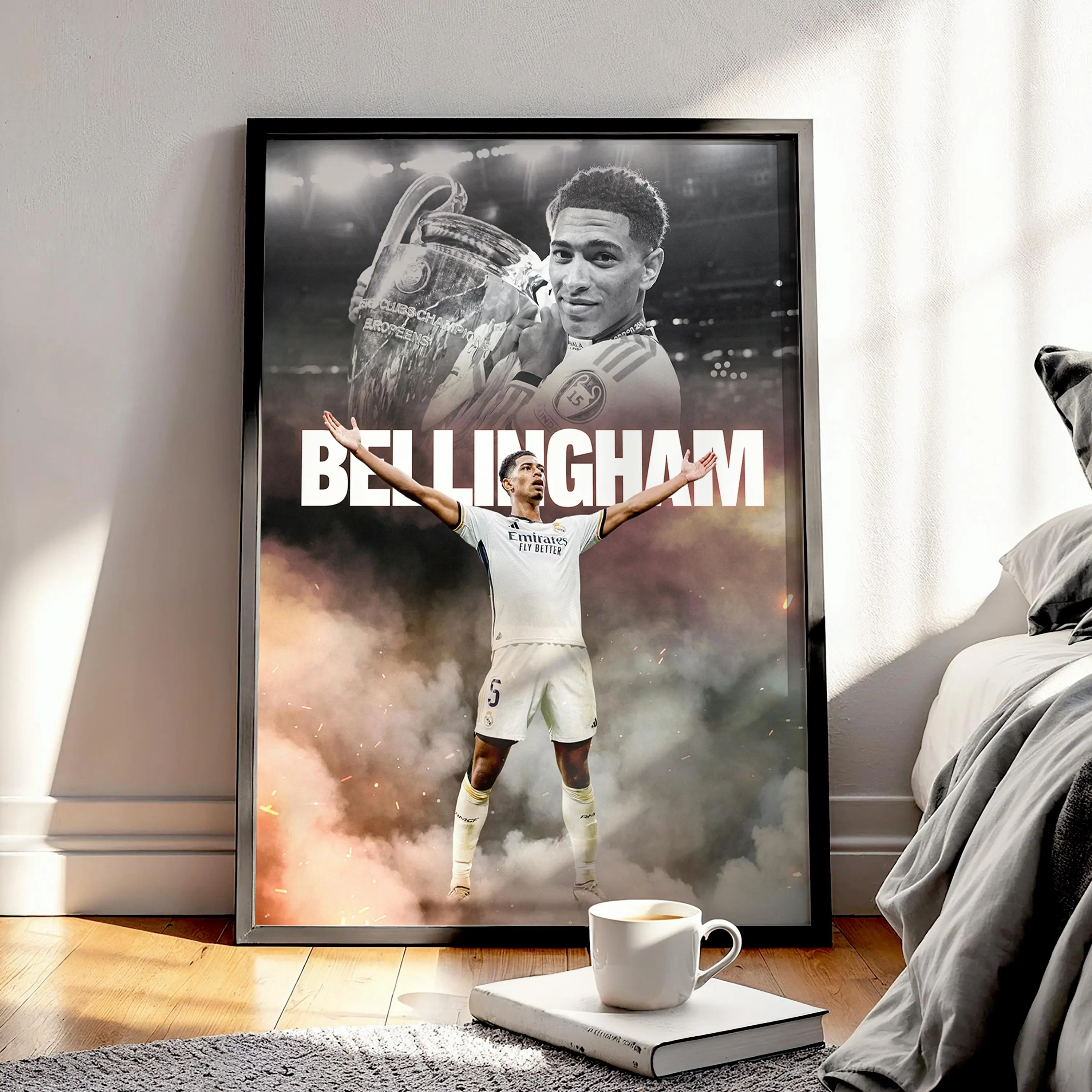 Jude Bellingham Football Poster: Real Madrid Football Art Print (Unframed Print Only)