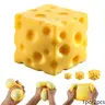 Cheese Shaped Squishy Toy, Soft and Elastic Stress Relief Toy, Easter Gift Basket and Sock Present, Sensory Pressure Release Ball, Soft Sensory Squishies