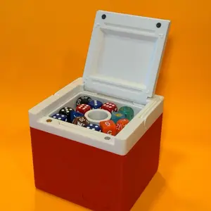 Red Ice Cooler Deck Box With Dice Tray For Magic The Gathering MTG EDH Commander Custom Deck Box TCG Storage Fits 100 Double Sleeved Tcg Cards