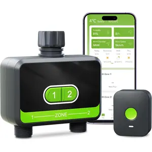WiFi Water Timer for Garden Hose, 2-Zone  Sprinkler Timer, WiFi Irrigation Controller, Automatic Watering System for Lawns and Yard