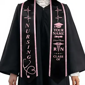 Custom Nursing Graduation Stole, RN Nurse Stole Class of 2026 Printed Sash, Personalized Nursing Graduate Gift