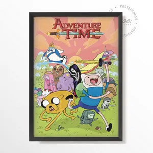 (Poster) Adventure Time Poster Anime Vintage Wall Art, Gift for Maang Fans
