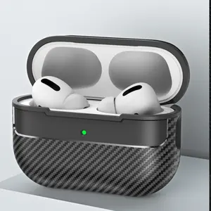 Military Shockproof Durable Headphone Case for Apple AirPods 1/2/3/4 & Pro 1/2/3, Carbon Fiber Texture Protection Cover with Carabiner, Wireless Chargeable Audio Accessory #MothersDayGift #GiftsForHer