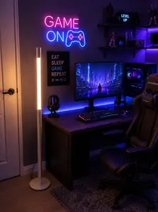 Magic Telescopic LED Floor Lamp | 35"-53" Adjustable Acrylic Light Tube | Frosted Silver Luxury Tall Lamp with Touch Switch