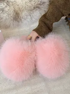 Multicolor Plush Puffy Slippers, Fluffy Home Slippers, Winter Warm Fashion Home Slides, Versatile Outdoor Fuzzy Shoes, Casual Daily Wear, Short Walks, Shopping
