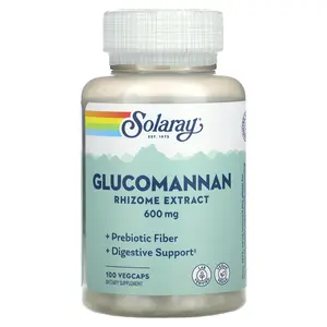 Solaray Glucomannan, Rhizome Extract, 600 mg, 100 VegCaps