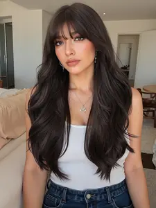 24 Inch Long Curly Synthetic Wig, High-Quality Natural Look, Perfect for Daily Wear, Parties, Cosplay, Women's Hair Extension, Natural Looking Wig