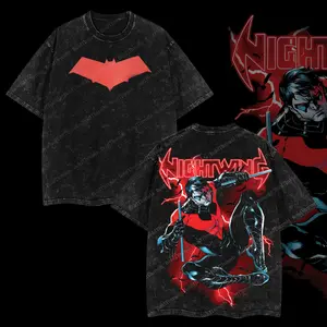 BoldThreads Nightwing Red Dick Grayson Tales of the Teen Titans #44 Hero Verse Comic Edition Oversize Lightweight Acid Washed Tee Comic Graphic Design Top 100% Cotton 250gsm Streetwear Superhero Movie T-Shirt Clothes Hoodies Menswear Womenswear