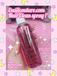 Nail Clean  Nail Antiseptic Spray Nail Surface Cleanser and Cleaning Solution 12 Free Formula 100 Vegan & Cruelty-Free 4oz