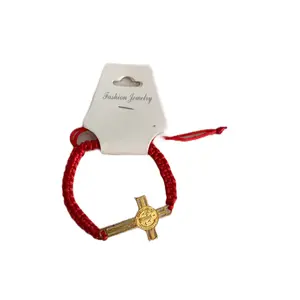 Red String Bracelet with Cross for Men and Women