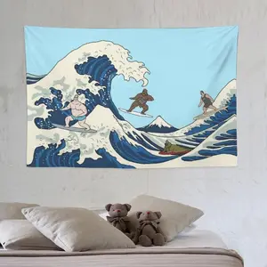 Big Lez Show tapestry cute room decor funny wall decoration funny poster hanging room decoration background wall aesthetic decorative tapestry mike nolan Cotton Linen