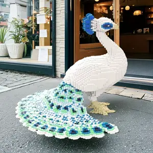 Peacock 3D Puzzle Blocks Creative Decoration, Birthday Halloween Valentine Christmas Holiday Gift, Home Decor DIY Crafts