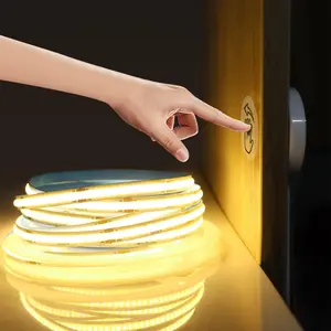 USB Powered COB LED Strip Light, 1 Count Dimmable Touch Sensor Light, Hand Sweeping Move Sensing LED Lamp Tape for Cabinet, Bookcase, Wardrobe, Dimmable Lighting