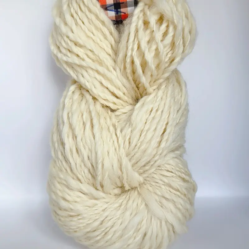 Hand-Spun All Natural Sheep Wool Yarn 2-ply 100% Wool Undyed Yarn for Natural Knitting Crochetting Projects