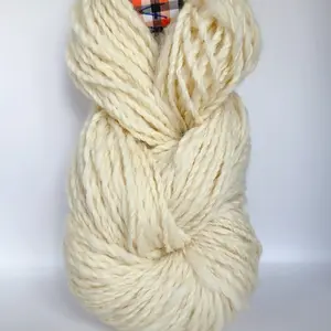 Hand-Spun All Natural Sheep Wool Yarn 2-ply 100% Wool Undyed Yarn for Natural Knitting Crochetting Projects