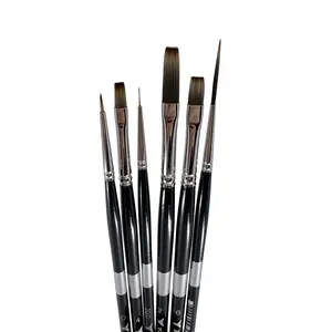 Set Kuas Trekell Spectrum Long Handle Top Sellers - 6 Piece untuk Minyak, Akrilik, Airbrush, Gouache
