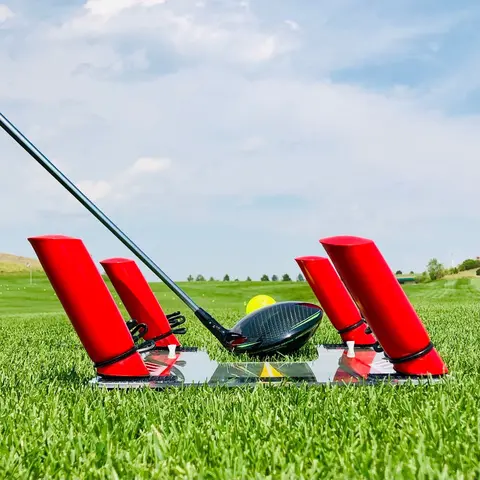 EyeLine Golf Speed Trap 2.0 Hitting Aid - Golf Training Tool with Path Control, Slot Markings, Tee Shot Fixer, Alignment Insights, No More Hooks, Shape Shots, Spin Your Wedges, Draws on Command, Target-Focused Face Guidance