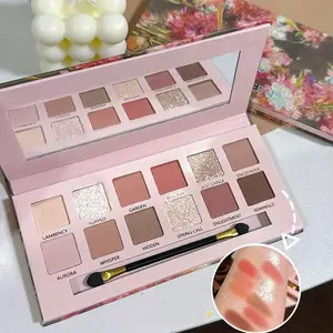 Dusty Rose Neutral Eyeshadow Palette, Sophisticated Chic Matte Shimmer Glitter Shades, Ultra Fine Silky Smooth High Pigment, Multi-functional for Eyeshadow, Blush, Contour, Highlight, Eyeliner, Perfect for Daily Sweet Makeup & Quick Outing