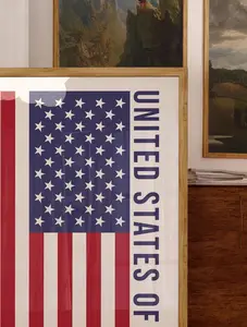 USA Flag, Flag of USA, trendy, US, United States of America Flag Poster, us army, military, Home Decor, minimalist, wall art, modern, Poster No Frame