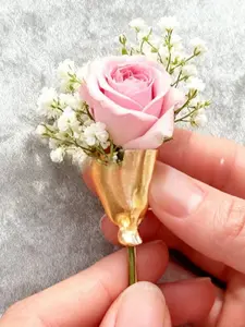 Unique Flower Bouquet Brooch Pin, Floral Vase Pin Jewelry Accessory Gift, Party Banquet Decoration, Elegant Fashion Statement Piece