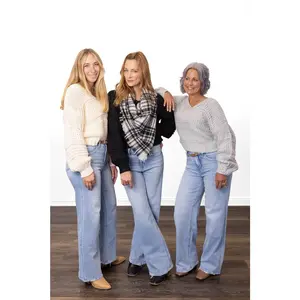 The Felicity from Lovervet: *Three Lengths* High-Rise Tummy Control Wide Leg Denim Jeans Fit