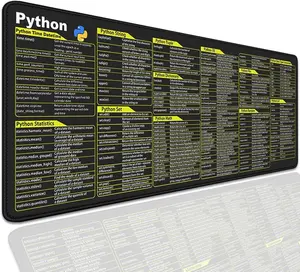 Python Cheat Sheet XL Desk Mat Programmer Workspace AccessoryEnhance Gaming Large mat