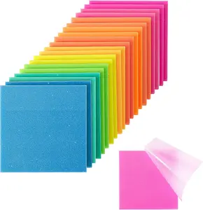 Transparent Glitter Sticky Notes 3”x3” 20 Pads 1000 Sheets Note Pads Bulk For Bible Journaling