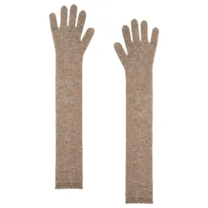 EAVES Mariana Knit Gloves in Taupe
