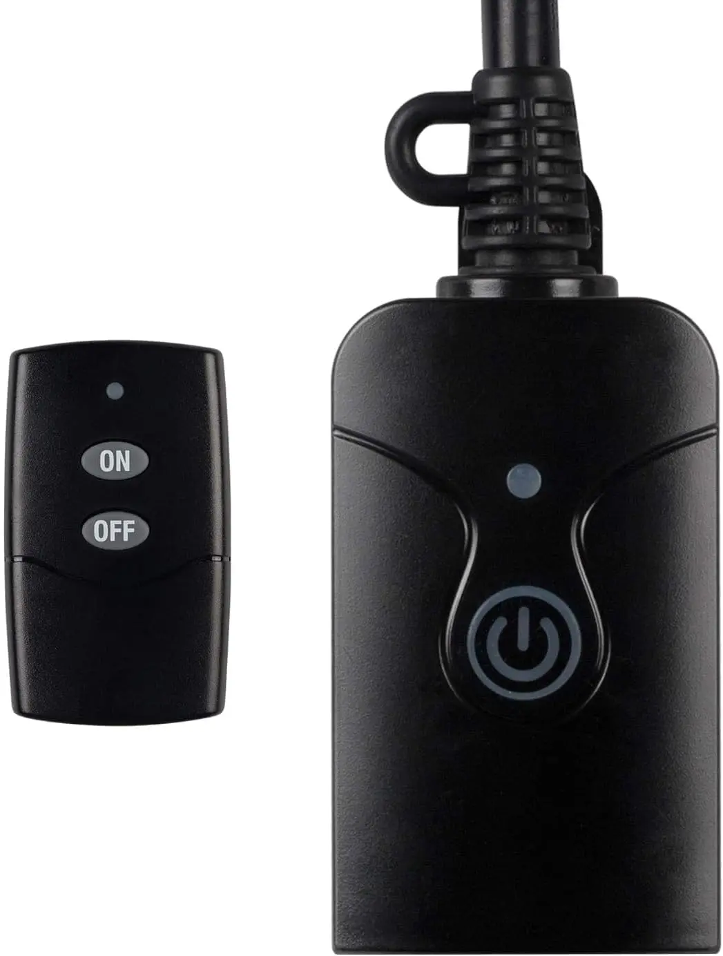 Outdoor Indoor  Remote Control 3-Prong Outlet Weatherproof Heavy Duty 15 A Compact 1 Remote 1 Outlet with Remote 6-inch Cord 100ft Range ETL Listed ( Included)